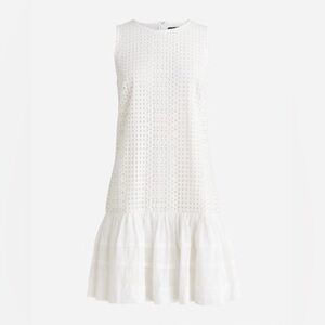 J.Crew pleated hem eyelet shift dress, S